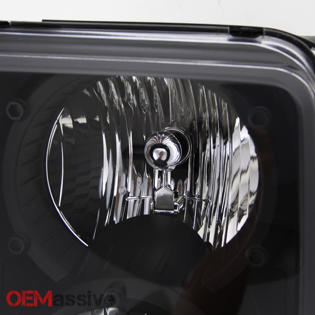 Fit 0610 Jeep Commander SUV Black Headlights + Dark Red Tail Lights
