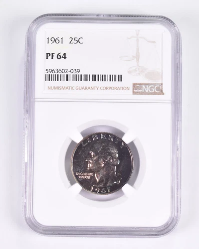 PF64 1961 Washington Quarter - Graded NGC *8735