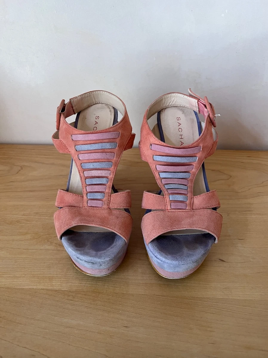 Pink suede platform best sale sandals