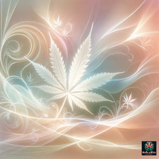 Ethereal Cannabis Leaf 3x3  Vinyl Sticker - Luminous Marijuana - 420 - Free Ship