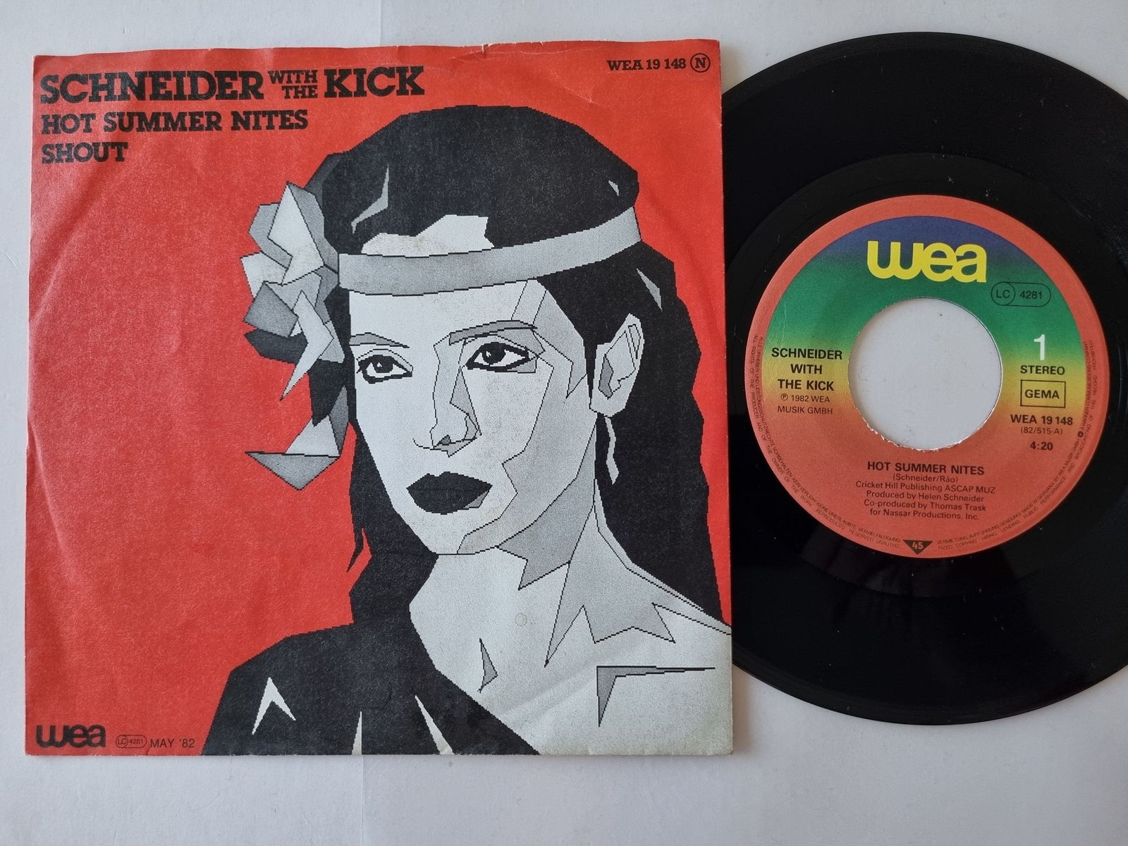 Helen Schneider with the Kick - Hot summer nites 7'' Vinyl Germany