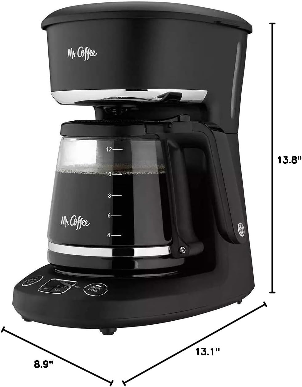 12-Cup Programmable Coffeemaker - Brew Now or Schedule for Later!