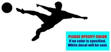 Soccer Player Silhouette Vinyl decal sticker Graphic Die Cut Car Truck 7"