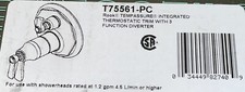 Brizo Rook T75561-PC Chrome Thermostatic Valve Trim w/3 Function Diverter