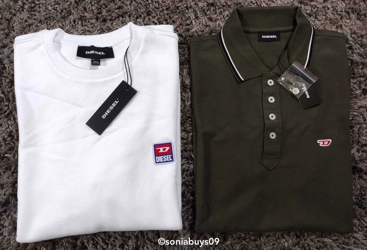 Diesel white top polo shirt