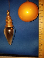 Department 56 Ornament Set of 2 Silver and Yellow 45682 230