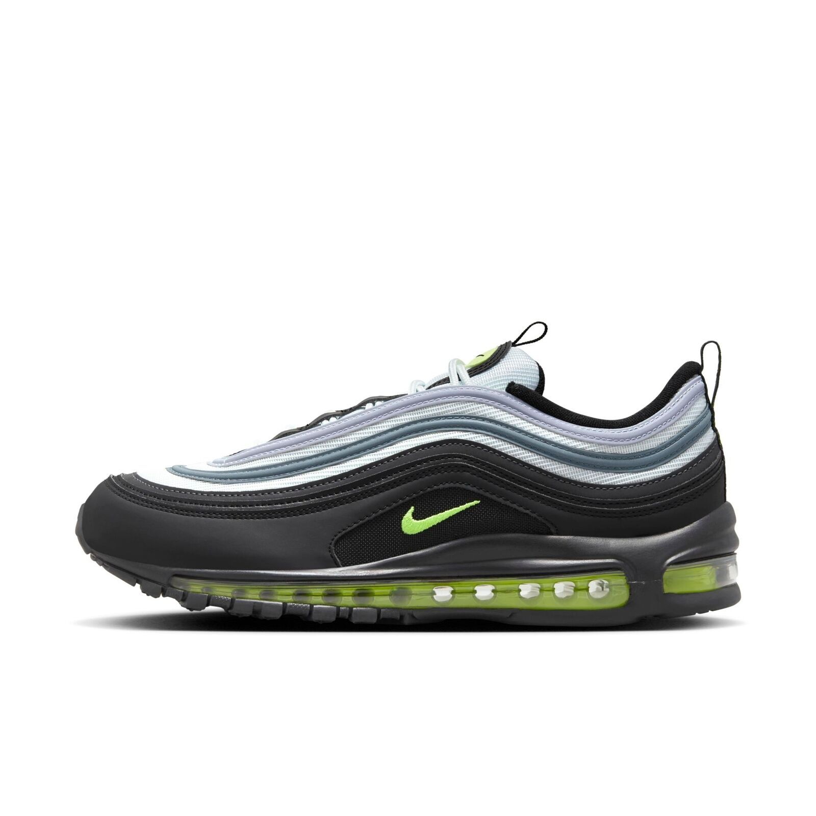 Mens Nike Air Max 97 Icons Neon Pure Platinum/Volt-Blk-Wht (DX4235 001) - 8.5
