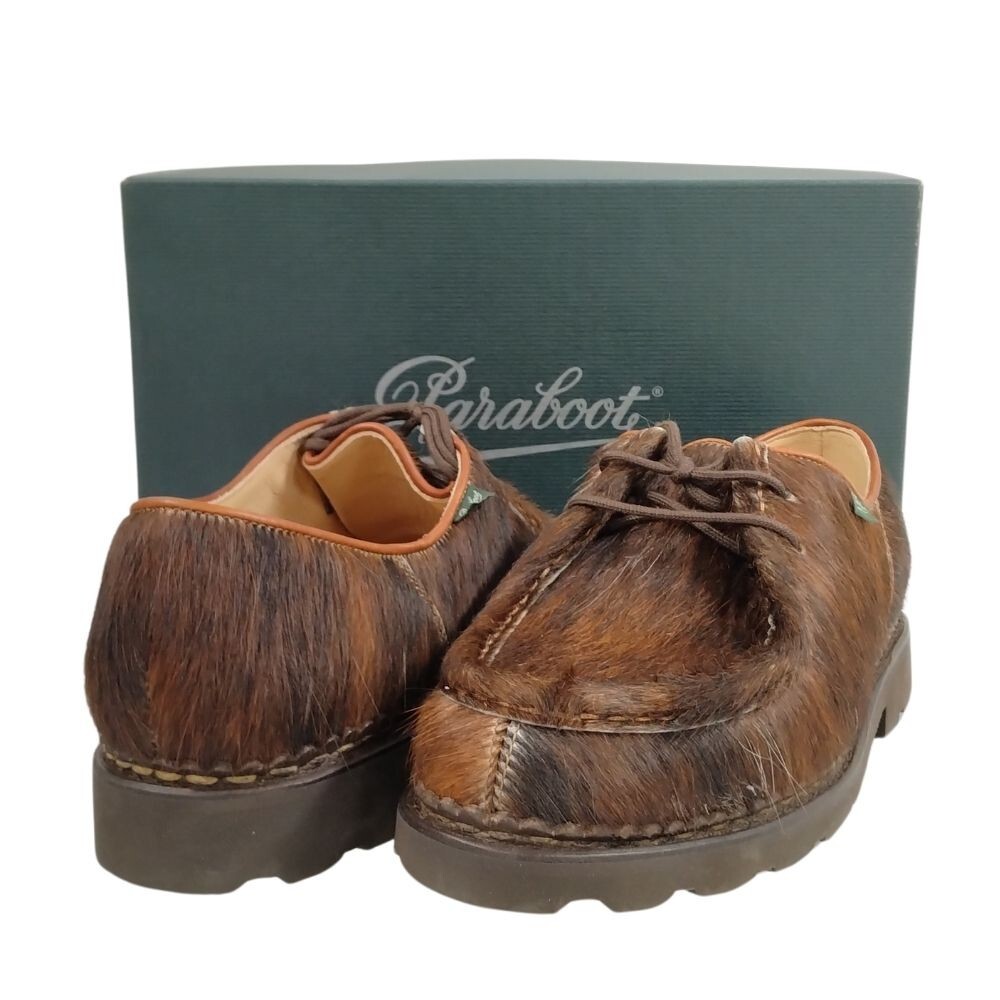 Paraboot Michael Marron brown Cow Hair Polis Vache Tyrolean Shoes 
