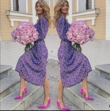 ZARA floral midi dress Size XS