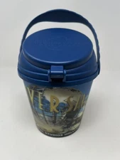 Universal Studios Hollywood - Round Popcorn Bucket w/ Lid and Handle Blue
