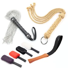 Whip Flogger Faux Leather Paddle Slave Bondage Couples Punishment Roleplay BDSM