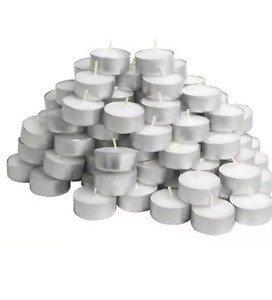 200 Tea Light Candles White Unscented 4 Hours Burn Travel Candle Tea lights