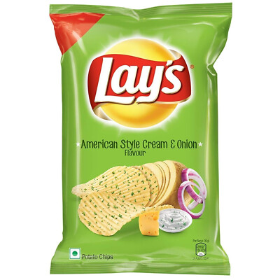 Lays American Style Cream And Onion 30gm (Pack Of 10 ) + Free Shipping