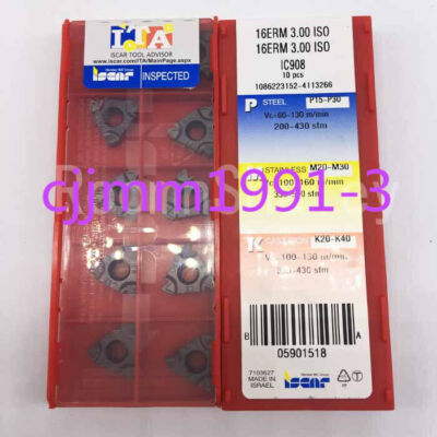 10PCS/box NEW   Iscar CNC 16ERM 3.00ISO IC908  #D5