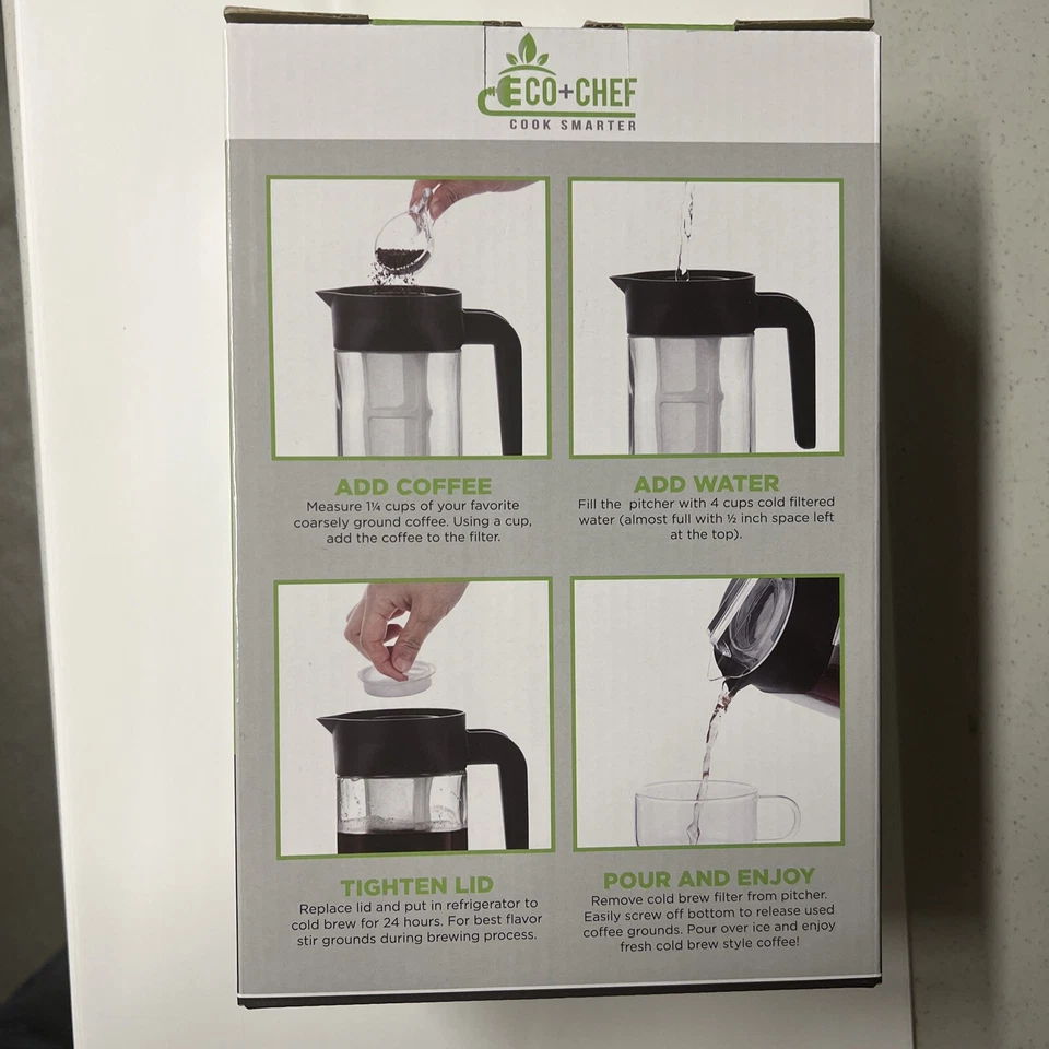Cafetera fría Eco+Chef de 4 tazas - Nueva en caja sellada Foto 3 de 4