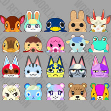Animal Crossing Villager Peeker Vinyl Stickers | Cute Video Game Car Decal