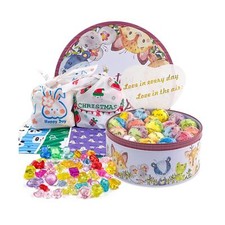 34 6 Bath Bombs with Crystal Toys Inside for Kids, 34PCS Organic Surprise B...