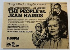 1981 NBC tv movie ad ~ THE PEOPLE VS JEAN HARRIS Ellen Burstyn, Richard Dysart