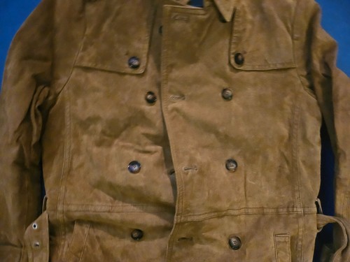 BROWN/ TAN MENS SUEDE TRENCH COAT - Zara Man - Size: Small/Medium - New/ Unworn - Picture 4 of 13