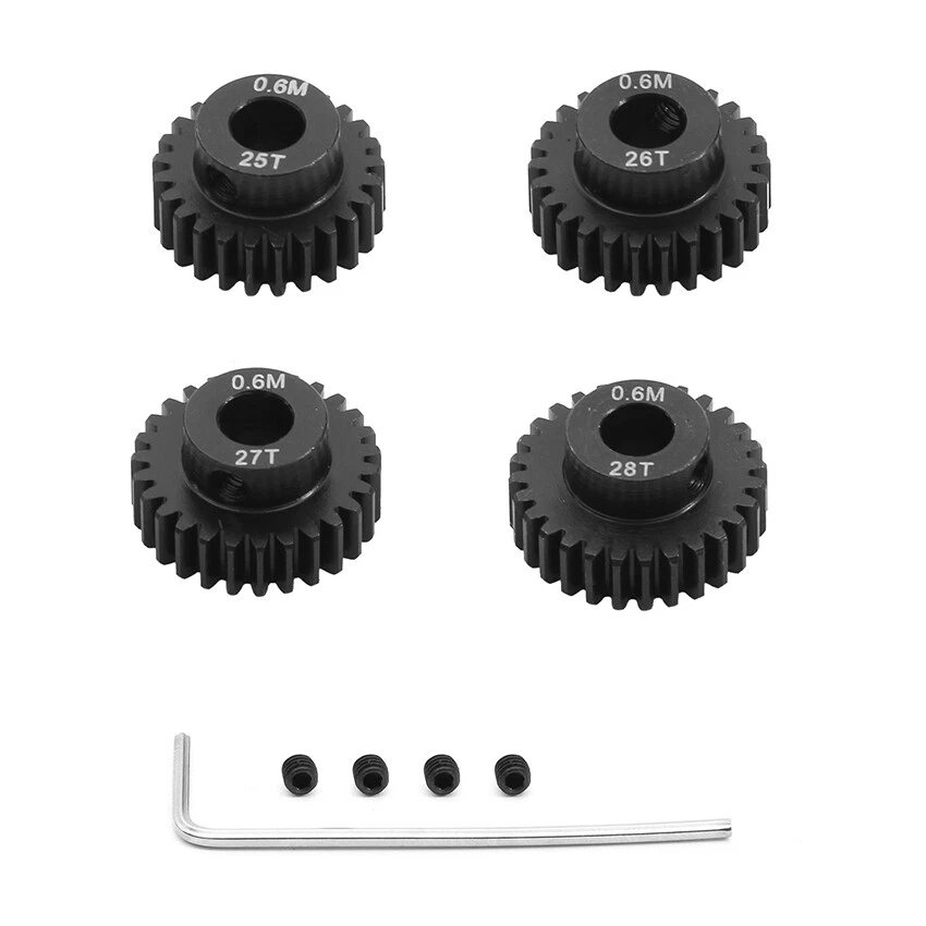0.6 Mold Spur Gear Set 5mm Shaft Hole 17T-28T Motor Gears for 1/8 RC Model Car - Image 3 of 4