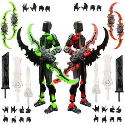 3D-gedruckte Titan 13 Actionfigur - Dummy 13 Lucky Roboter Set