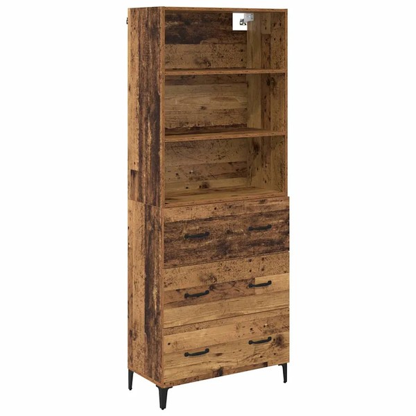 Highboard Sideboard Altholz Holzwerkstoff Landhaus 69,5X34X180 Cm-image