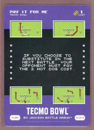 2026 Bo Jackson Battle Arena Tecmo Bowl Plays #80 Pay It For Me