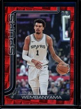 2025-26 Topps #195 Victor Wembanyama Season Tip Off Red Foilboard /5