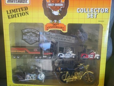 Vintage Matchbox 1992 Harley Davidson 90th Anniversary Limited Ed Collector Set