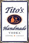 Bayyon Handmade Vodka for Tito Tin Metal Signs Home Décor Man Cave Vintage Shop
