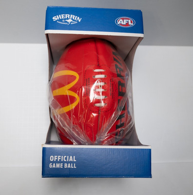 Sherrin AFL Official Game Ball with Mcdonalds Logo USA Shipper No Tariffs