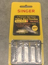 Singer Yellow Band Needles Premium Ball Point Style 2045 Size 80/11 4812 Germany
