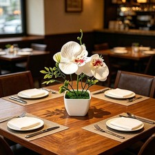 Planta de orquídea artificial con flores realistas para decoración de salón dormitorio