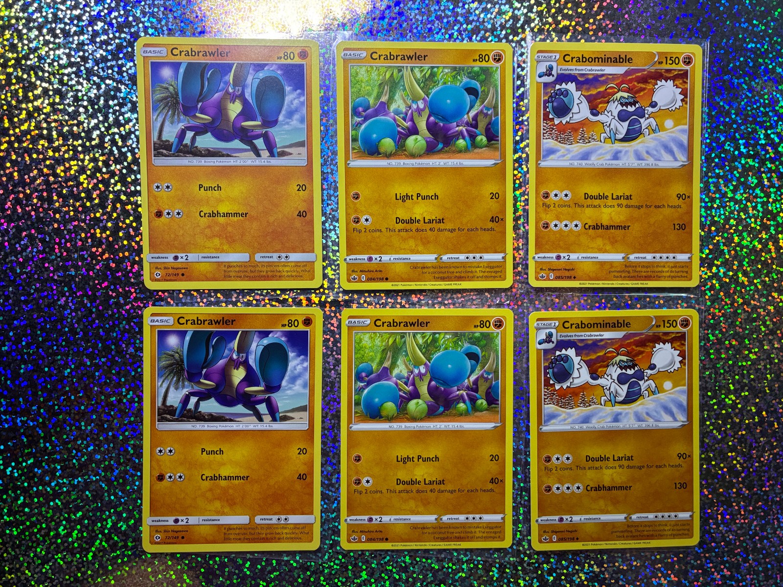 Pokemon TCG Regular Crabrawler: Sun & Moon 72/149; Chilling Reign 084/198