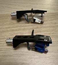 2 x Ortofon Concorde OM cartridges With Technics Heads Shells