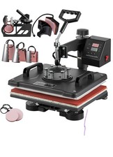 Heat Press 8 in 1 Machine Digital Swing Away Sublimation T-shirt Mug Hat 12"x15"