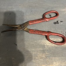 Vintage Tru-Test 10" Shears True Value Hardware Store Old Hand Tool Red Handles
