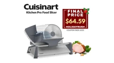 Cuisinart FS-75 Kitchen Pro Food Slicer Stainless Steel Adjustable Refurbished
