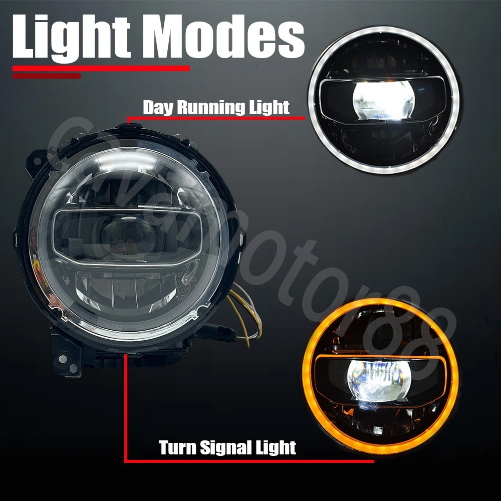 LED Headlamp DRL Halo For Jeep Wrangler JL Gladiator JT 2020-2024 Plug&Play thumbnail 2
