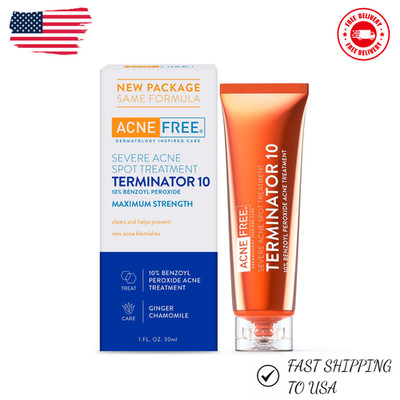 AcneFree Terminator 10 Acne Spot Treatment with Benzoyl Peroxide 10% Maximum Str