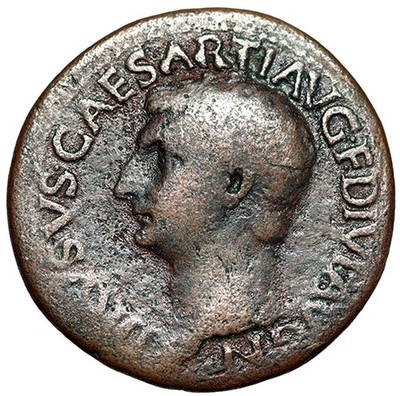 Drusus Julius Caesar (Son of Tiberius) ''Portrait & SC'' Good Fine