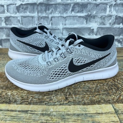Nike Free RN Grey White Black Running Shoes 831509-101 Womens Size 8.5 New Rare