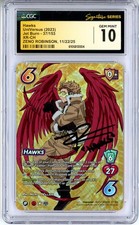 CGC GEM MINT 10 Signed Zeno Robinson UniVersus: My Hero Academia Hawks 37/153