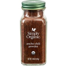 Simply Organic Ancho Chili Powder, 2.85 Ounce Jar, Pack of 1 