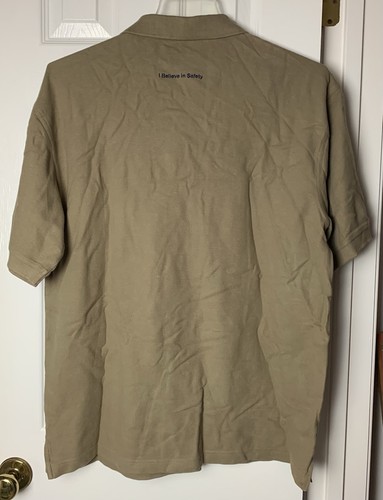 CSX Train Toledo Terminal Tan Brown Large Polo Shirt Railroad Safety New - Picture 9 of 12