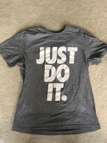 The Nike Tee Just Do It Gray Men's Medium