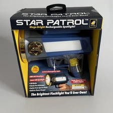 Star Patrol Mega Bright Rechargeable Spotlight Tactical Emergency Lights BRIGHT!