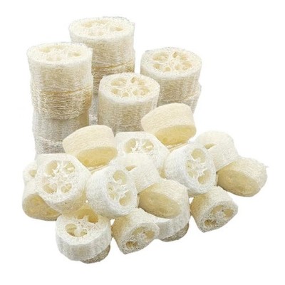 ENLAYER 25PCS Natural Loofah Slices, Reusable Natural Loofah Cuts for Cleaner...