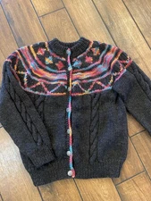 Vintage Hand Knit Sweater By  TRICOTE A LA MAIN PAR FRON ENTERPRISE, LTD. M/L