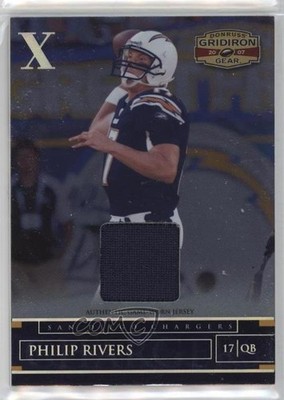 2007 Donruss Gridiron Gear Silver X's Materials 17/105 Philip Rivers #97 k4s